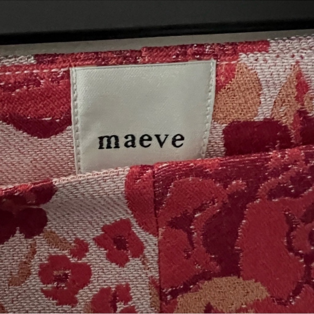 New Maeve Floral Jacquard Mini Shorts in Pink size 4 - Picture 8 of 10